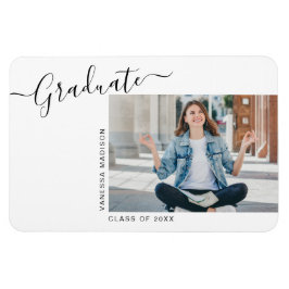 Minimalistisch-Moderne 1 Foto Grad Bekanntgabe Magnet