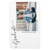 Minimalistisch-Moderne 1 Foto Grad Bekanntgabe Magnet (Vertikal)