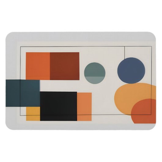 Minimalistisch Moderne Abstrakte Geometrie Magnet (Horizontal)
