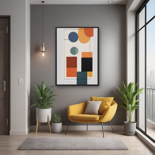 Minimalistisch Moderne Abstrakte Geometrie Poster