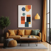 Minimalistisch Moderne Abstrakte Geometrie Poster