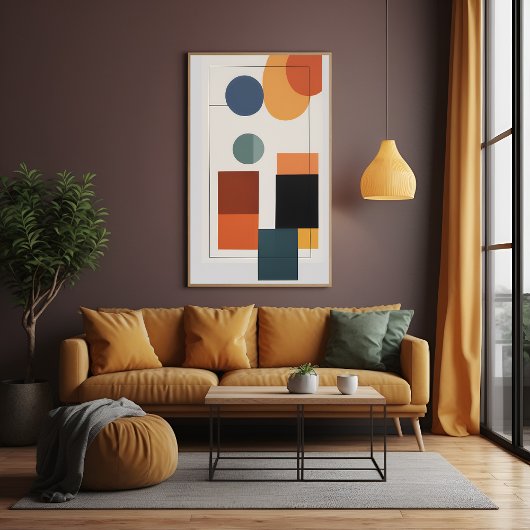 Minimalistisch Moderne Abstrakte Geometrie Poster