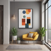 Minimalistisch Moderne Abstrakte Geometrie Poster