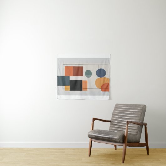 Minimalistisch Moderne Abstrakte Geometrie Wandteppich (Beispiel (Horizontal))