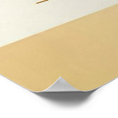 Minimalistisch Moderne Abstrakte Kunst Gelb Gold Poster (Ecke)