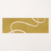 Minimalistisch Moderne Abstrakte Kunst in Gelb Gol Yogamatte (Vorderseite (Horizontal))