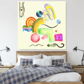 Minimalistisch Moderne Abstrakte Kunst Leinwanddruck (Insitu (Schlafzimmer))
