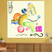 Minimalistisch Moderne Abstrakte Kunst Leinwanddruck (Insitu (Wohnzimmer))