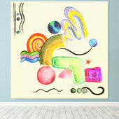 Minimalistisch Moderne Abstrakte Kunst Leinwanddruck (Insitu (Holzboden))