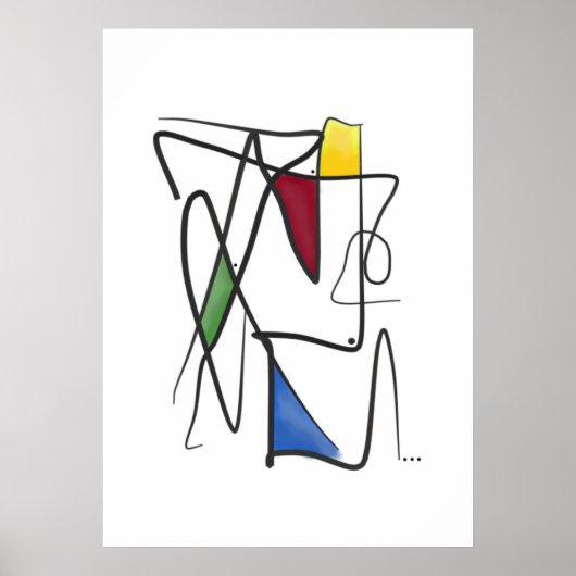 Minimalistisch Moderne Abstrakte Kunst Nr. 3 Poster (Vorne)