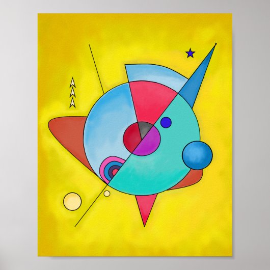 Minimalistisch Moderne Abstrakte Kunst Nr. 5 Poster (Vorne)