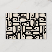 Minimalistisch Moderne Abstrakte Kunst Schwarze Cr Visitenkarte (Rückseite)