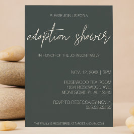 Minimalistisch Moderne Adoption Baby-/Kinderdusche Einladung