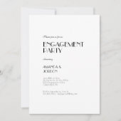 Minimalistisch-Moderne Art-Déco-Engagement Einladung (Vorderseite)