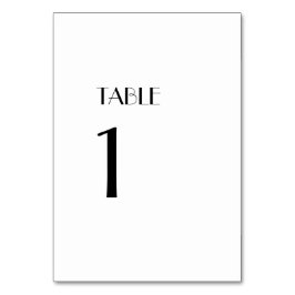 Minimalistisch Moderne Art Deco Tischnummern Unter