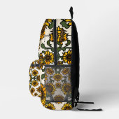 Minimalistisch Moderne Blended Sunflower Blätter Bedruckter Rucksack (Rechts)