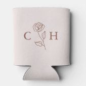 Minimalistisch Moderne Blumenkizze Hochzeit Dosenkühler (Rückseite)