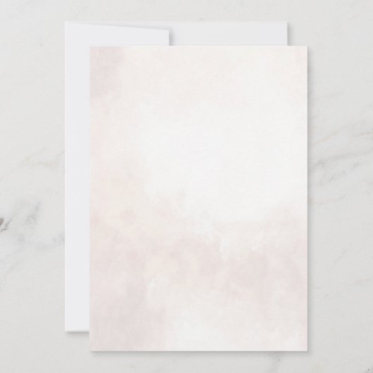 Minimalistisch Moderne Blumenkizze Hochzeit Einladung (Rückseite)