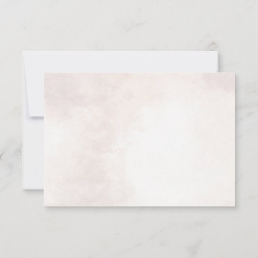 Minimalistisch Moderne Blumenkizze Hochzeit RSVP Karte (Rückseite)