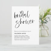 Minimalistisch Moderne Brautdusche Einladung (Stehend Vorderseite)
