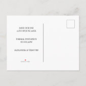 Minimalistisch Moderne Champagner Rosa Hochzeit Ankündigungspostkarte (Rückseite)