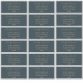 Minimalistisch Moderne, dunkle Aquamarine Hochzeit Aufkleber (Vorderseite)