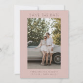 Minimalistisch Moderne Dusty Rose Einfach Elegante Save The Date (Vorderseite)