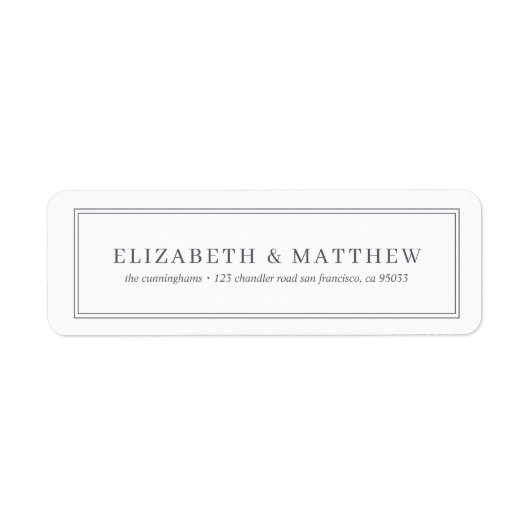 Minimalistisch Moderne einfache Rücksendeadresse (Vorne)