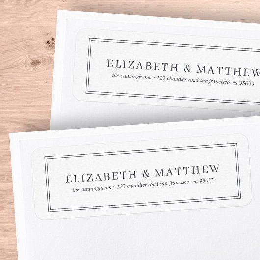 Minimalistisch Moderne einfache Rücksendeadresse