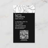 Minimalistisch Moderne, einfache Schwarz-weiße Abs Visitenkarte (Rückseite)