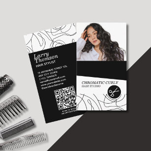 Minimalistisch Moderne, einfache Schwarz-weiße Abs Visitenkarte