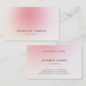 Minimalistisch Moderne Elegant Schlicht rosa Farbe Visitenkarte (Vorne/Hinten)