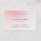 Minimalistisch Moderne Elegant Schlicht rosa Farbe Visitenkarte (Rückseite)