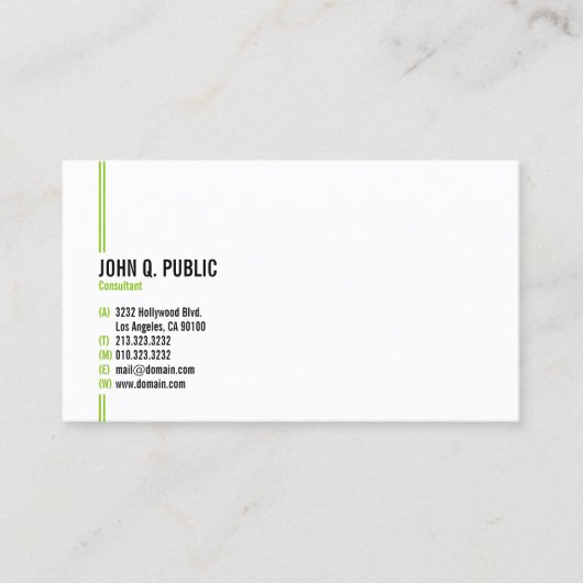 Minimalistisch Moderne Elegante Beruflich Visitenkarte (Vorderseite)