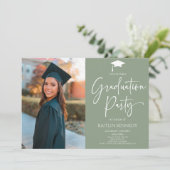 Minimalistisch Moderne, elegante Bildschülerparty Einladung (Stehend Vorderseite)