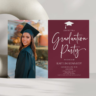 Minimalistisch Moderne, elegante Bildschülerparty Einladung