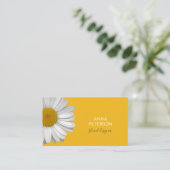 Minimalistisch Moderne Elegante Daisy Blume auf Ge Visitenkarte (Stehend Vorderseite)