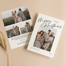 Minimalistisch Moderne Elegante Drehbuch Weihnacht Feiertagskarte