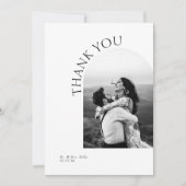 Minimalistisch Moderne Elegante Einfache Hochzeit Dankeskarte (Vorderseite)