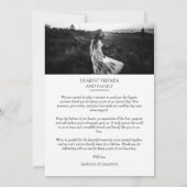 Minimalistisch Moderne Elegante Einfache Hochzeit Dankeskarte (Rückseite)