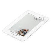 Minimalistisch Moderne Elegante Foto Save the Date Magnet (Linke Seite)
