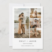 Minimalistisch Moderne Elegante Hochzeit einfach Einladung (Vorderseite)