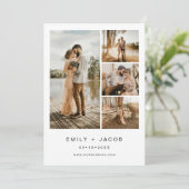 Minimalistisch Moderne Elegante Hochzeit einfach Einladung (Stehend Vorderseite)