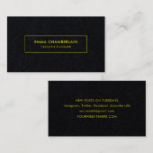 Minimalistisch Moderne Elegante Neon Business Card Visitenkarte (Vorne/Hinten)