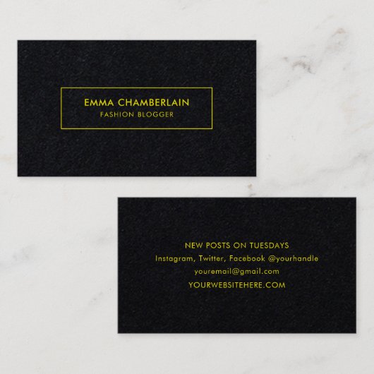 Minimalistisch Moderne Elegante Neon Business Card Visitenkarte (Vorne/Hinten)
