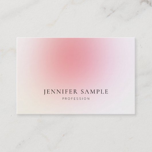 Minimalistisch Moderne Elegante Schlichte Rosa Far Visitenkarte (Vorderseite)