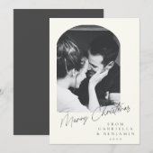 Minimalistisch Moderne Elegantes Foto Weihnachten (Vorne/Hinten)