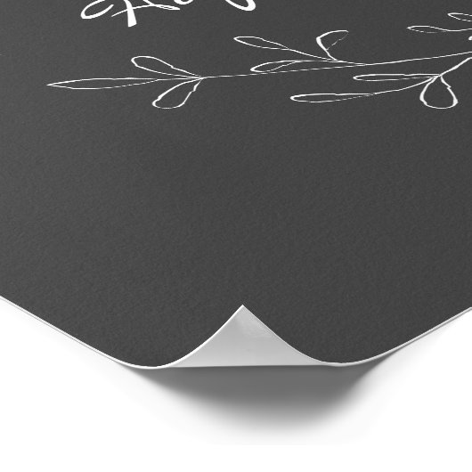 Minimalistisch-Moderne Ferien Schwarz-weiße Typogr Poster (Ecke)