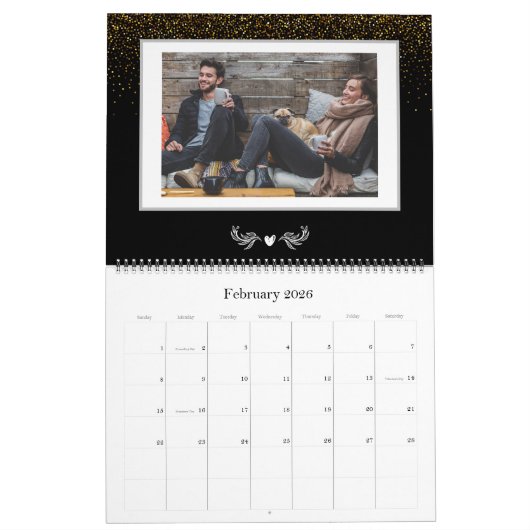 Minimalistisch-Moderne Foto-Familie 2023 Kalender (Feb 2026)