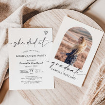 Minimalistisch-Moderne Foto Graduation Party